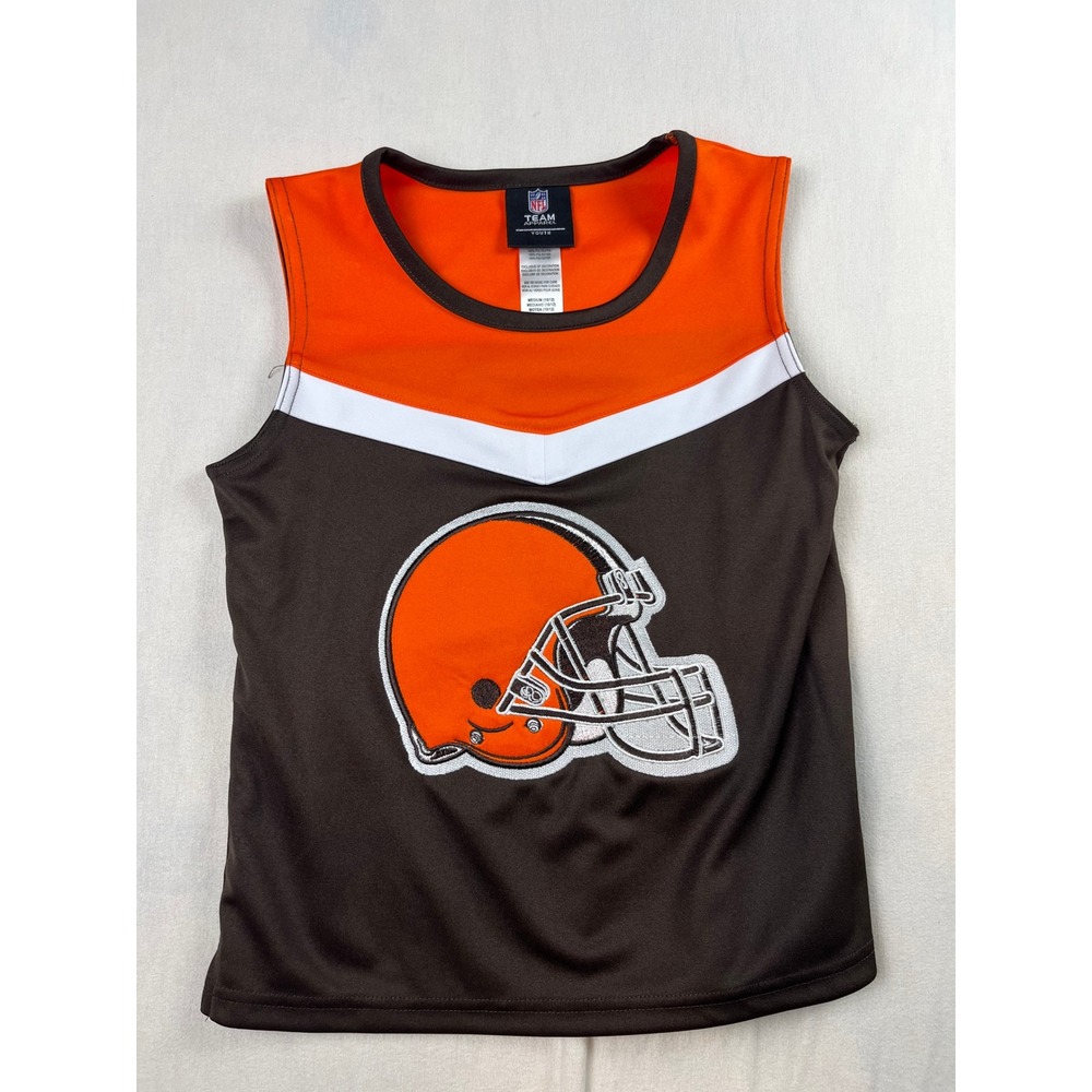 NFL Team Apparel Cleveland Browns Youth Medium 10/12 Sleeveless Jersey Tank Top